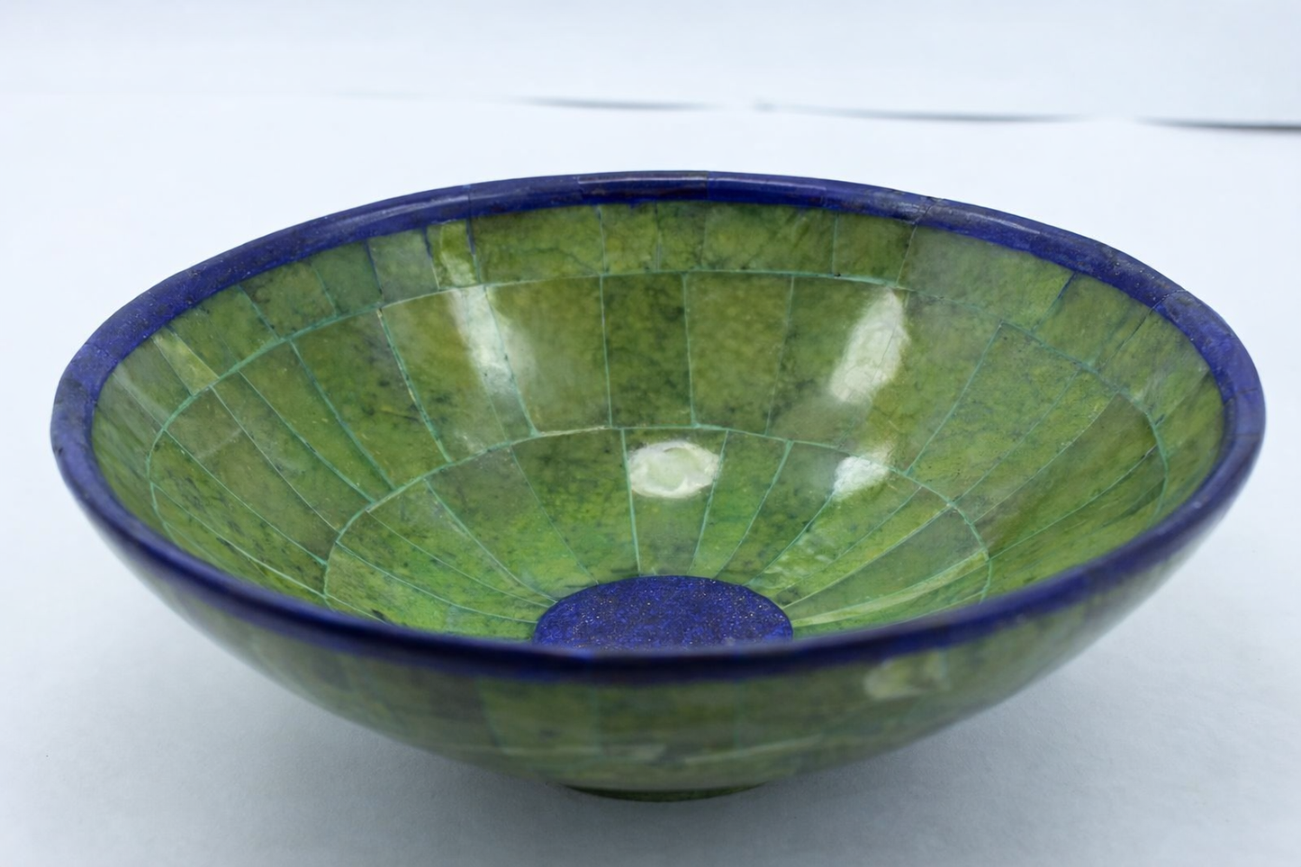 Handmade Royal Blue Lapis Lazuli with Jade Bowl – Afghanistan
